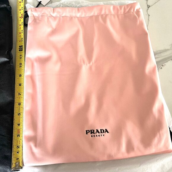PRADA Beauty Drawstring Backpack Reversible NWT Pink and Black! - Picture 4 of 7